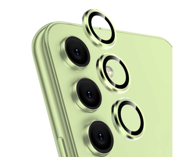 Защитное стекло с рамкой CD Pattern на заднюю камеру для Samsung Galaxy A55 Зеленый