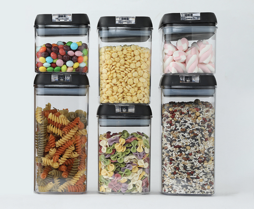 Набір контейнерів для сипучих продуктів 6 ємностей з вакуумною кришкою (Е500016) - фото 1 Набір контейнерів для сипучих продуктів 6 ємностей з вакуумною кришкою (Е500016) - фото 1