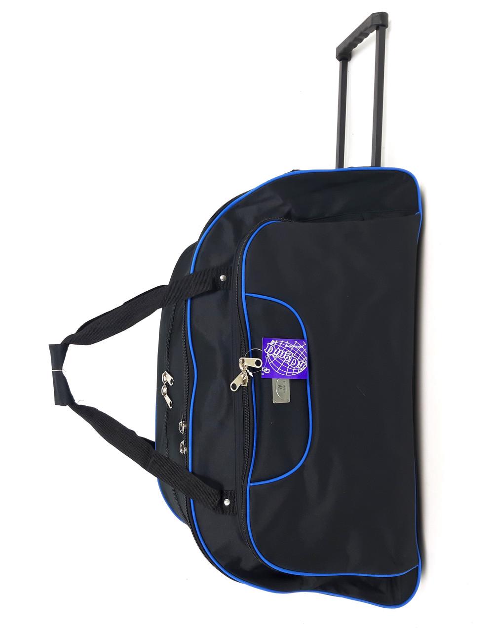 Сумка дорожня на колесах Dingda 61х37х31 см 70 л Синій (1501-6)