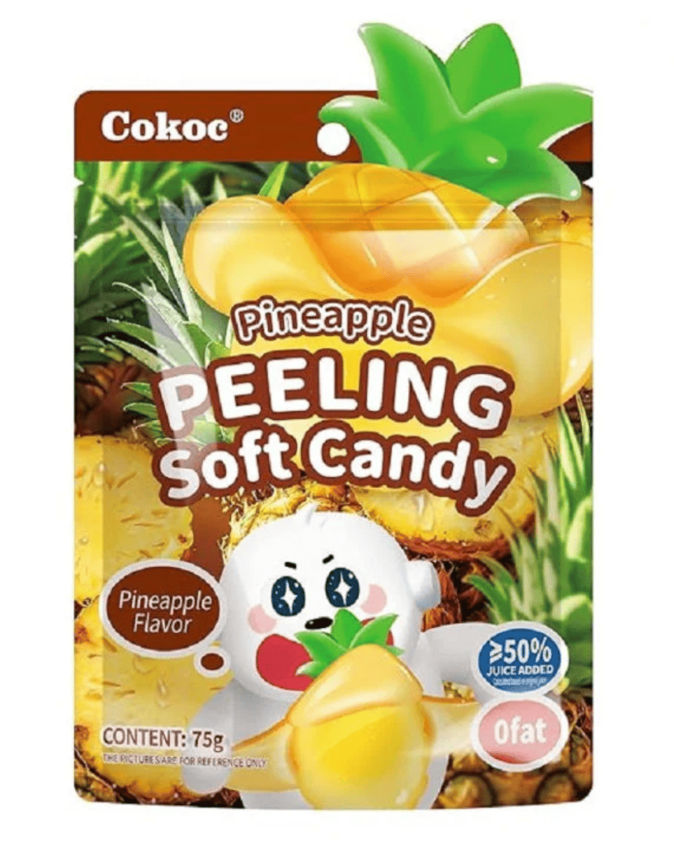 Конфеты желейные Cokoc Peeling Soft Candy Pineapple 75 г (2870604199)