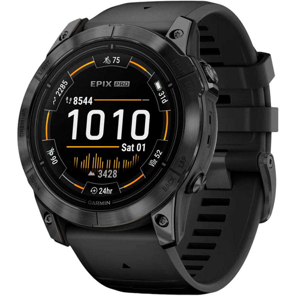 Смарт-годинник Garmin Epix Pro Gen 2 Standard Edition 51mm Slate Grey with Black Band (010-02804-20)