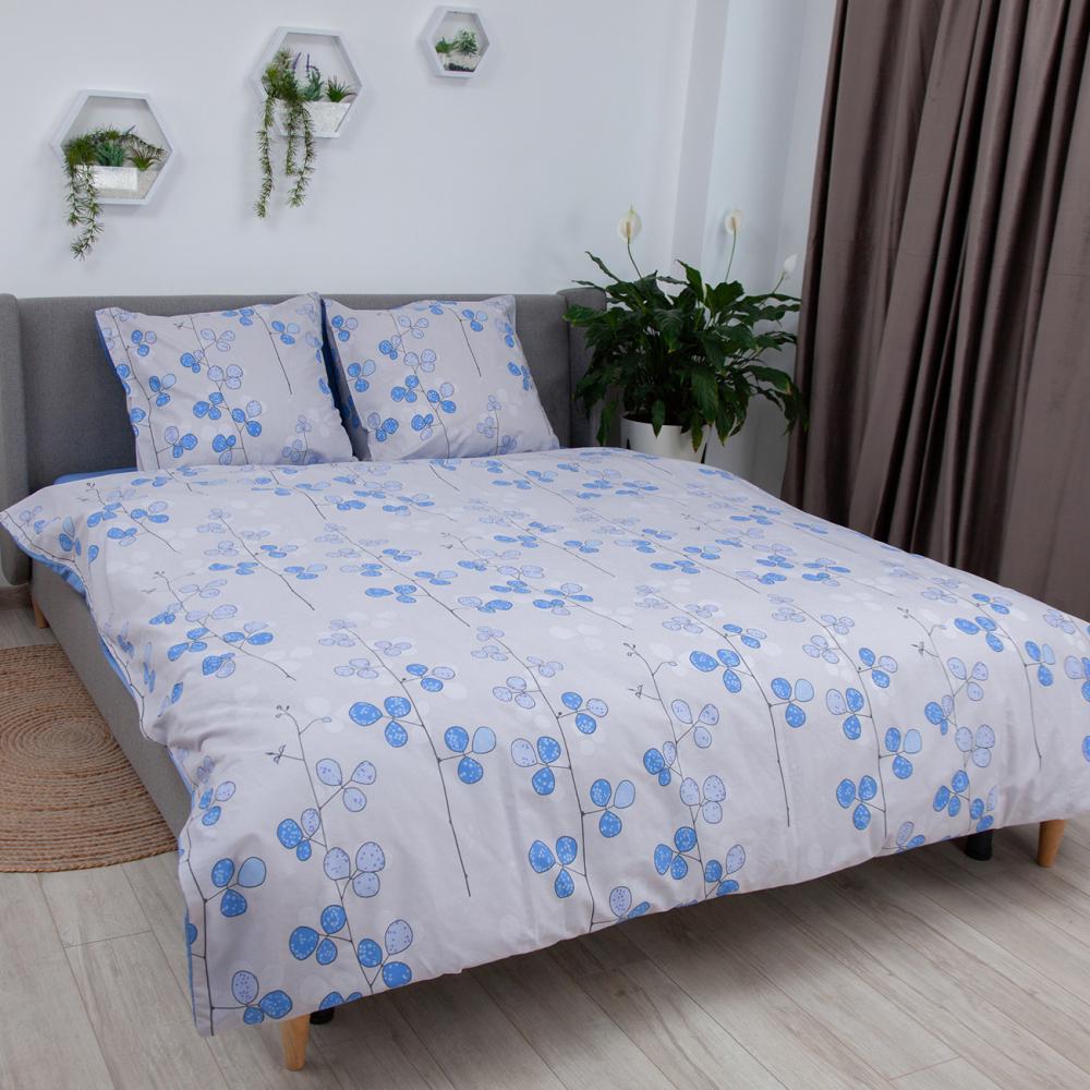 Комплект постельного белья ТЕП Soft Dreams Flowers евро 200х220 см наволочки 2x70х70 см Blue (18757)
