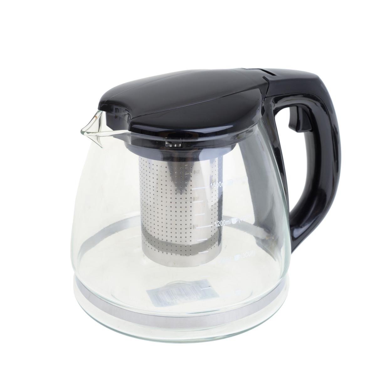 Заварник скляний з сіткою Lora NG19 1500 мл