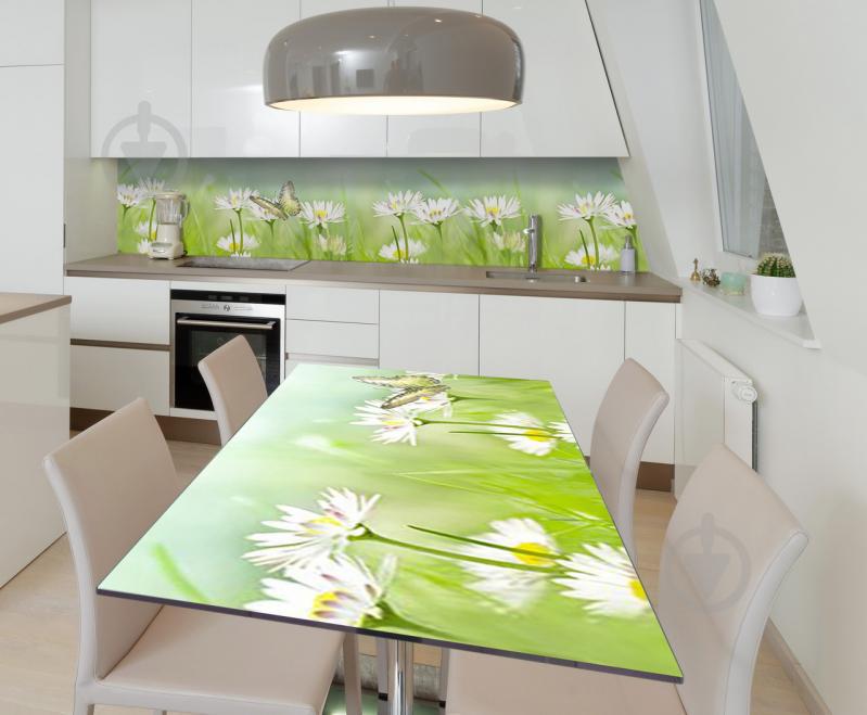 Наклейка виниловая на стол Zatarga "Полевые Ромашки" 600х1200 мм Наклейка виниловая на стол Zatarga "Полевые Ромашки" 600х1200 мм