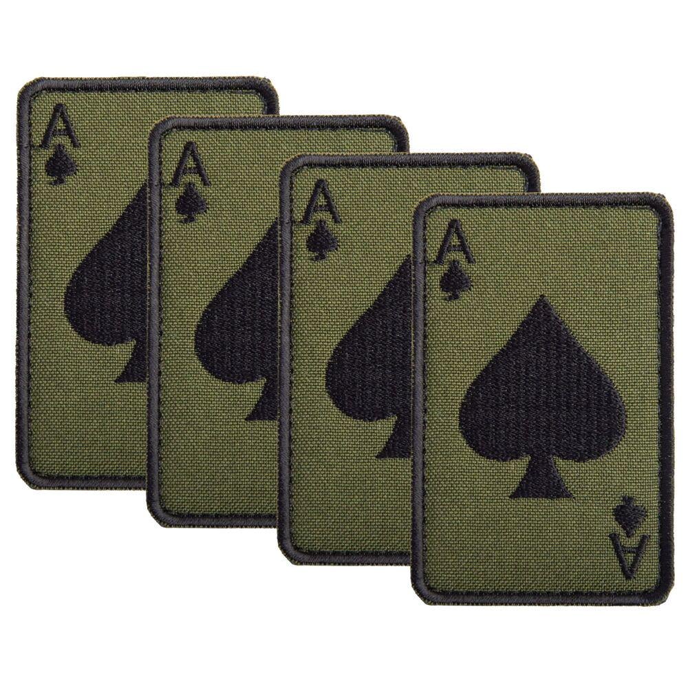 Набор шевронов на липучке Карта Туз Пик 5х8 см 4 шт. (25040)