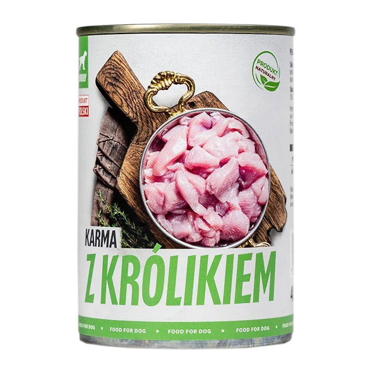 Влажный консервированный корм для собак TufTuf Bult с мясом кролика 400 г (473186)
