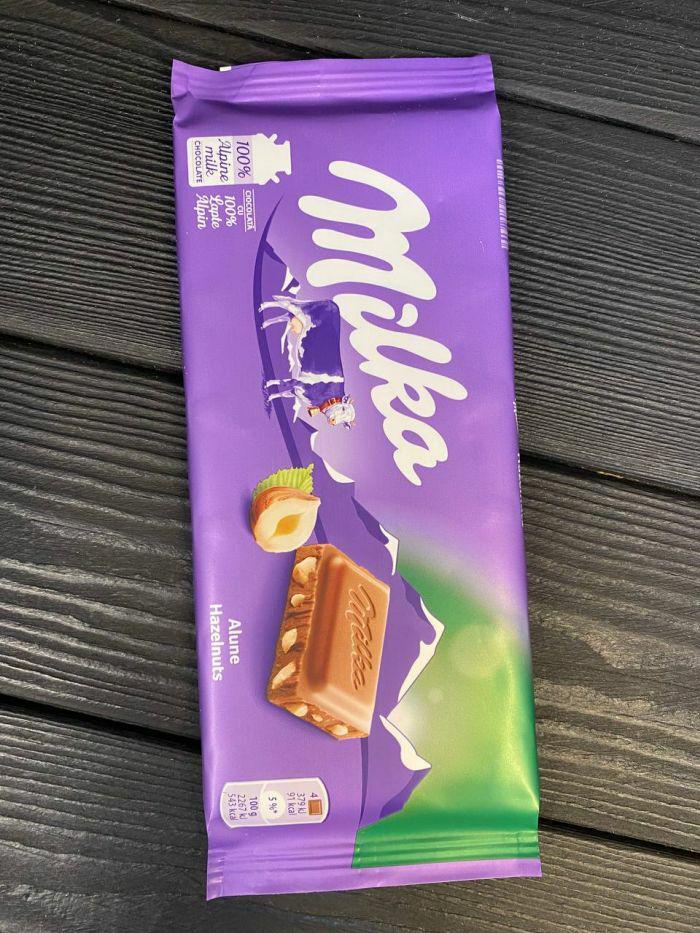 Шоколад молочный Milka с измельченным фундуком 100 г - фото 2 Шоколад молочный Milka с измельченным фундуком 100 г - фото 2