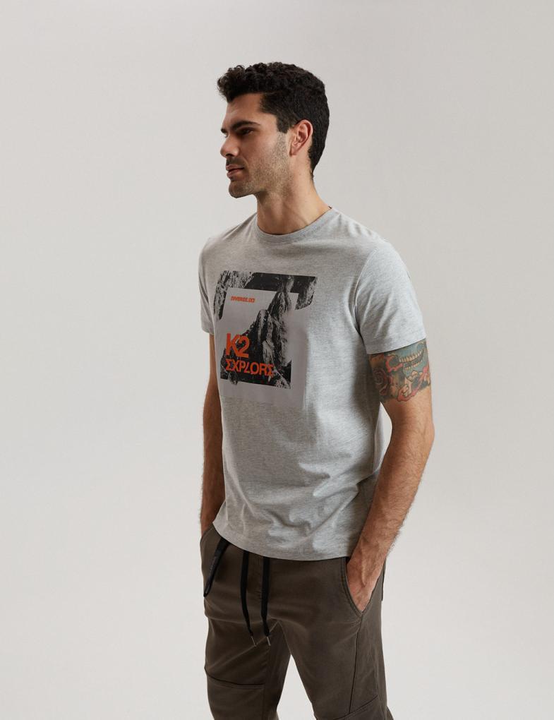 Футболка чоловіча Diverse  K2 D S Світло-сірий меланж (5902598792266)