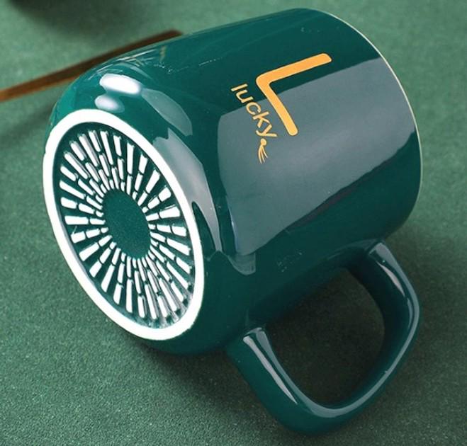 Чашка ерамічна Lucky з USB-підігрівом 350 мл Зелений (23442801) - фото 5