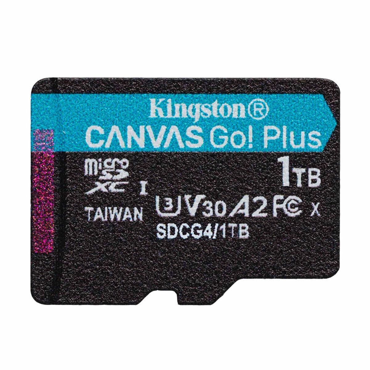 Карта пам'яті Kingston Canvas Go! Plus 1 TB microSDXC UHS-1 U3 class 10 A2 V30 R170MB/s, W90MB/s (SDCG4/1TBSP) - фото 1 Карта пам'яті Kingston Canvas Go! Plus 1 TB microSDXC UHS-1 U3 class 10 A2 V30 R170MB/s, W90MB/s (SDCG4/1TBSP) - фото 1