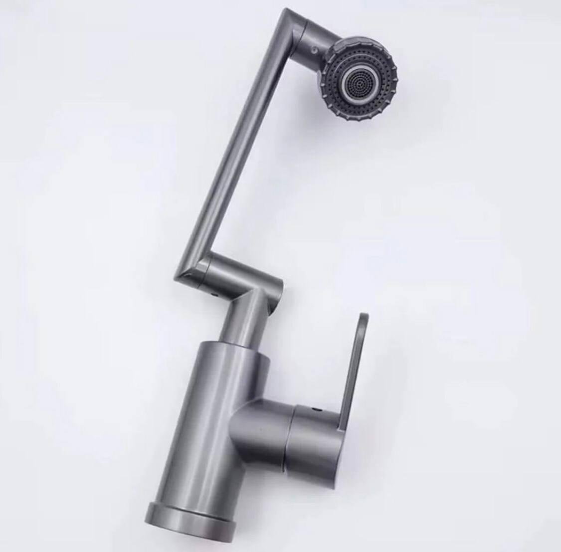 Змішувач для раковини поворотний складаний Water Tap Графітовий - фото 19