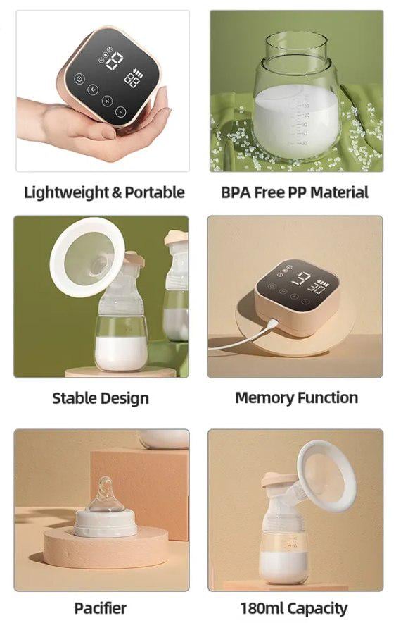 Молоковідсмоктувач електронний сенсорний подвійний Familla MILKY 4в1 (142450) - фото 4 Молоковідсмоктувач електронний сенсорний подвійний Familla MILKY 4в1 (142450) - фото 4