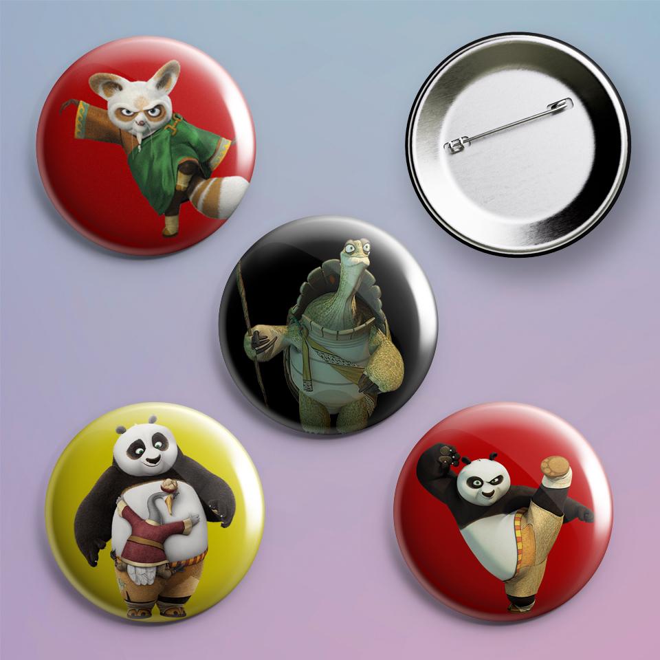 Значки на рюкзак Kung Fu Panda 4 шт.