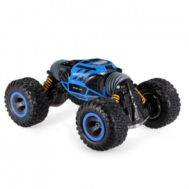 Радиоуправляемая игрушка SUNROZ Double Sided Stunt Car детский трюковый внедорожник 1:18 Синий (SUN2354)