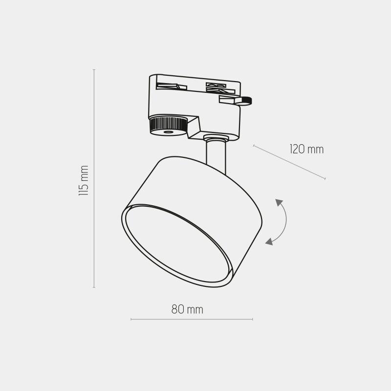 Трековый светильник TK-Lighting Tracer GX53 BK 4398 - фото 2