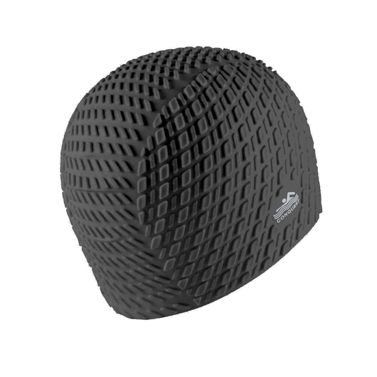 Шапочка для плавання Conquest силіконова Black