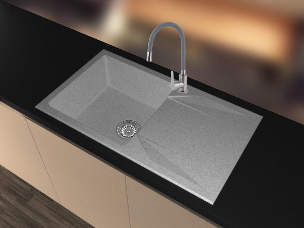 Змішувач для кухні гнучкий Continent GRO i15 Сірий (28613716) - фото 4