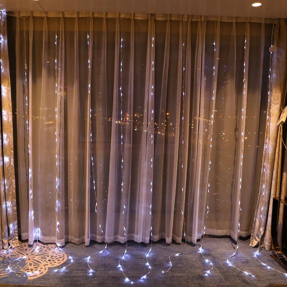 Гирлянда водопад светодиодная 200 LED 2x2 м 8 режимов 220В IP54 Белый - фото 5 Гирлянда водопад светодиодная 200 LED 2x2 м 8 режимов 220В IP54 Белый - фото 5