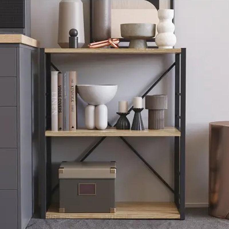 Этажерка Ferrum-decor Коннект 3/60 ДСП 16 мм 73x60x28 см Черный/Дуб Сонома (FRD-104257)