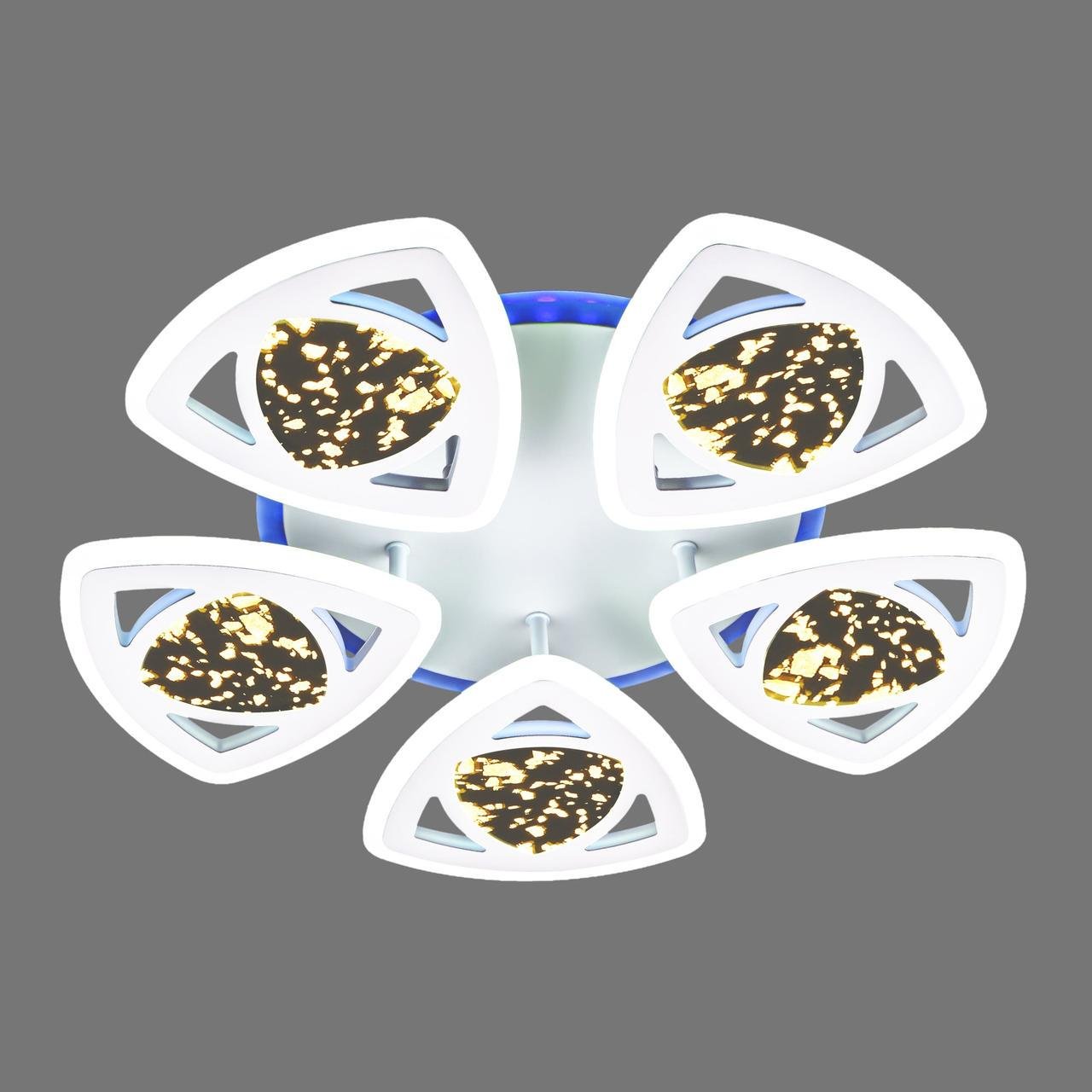 Люстра светодиодная Valeso с подсветкой 150W 3000-6000К Белый (V 2120-5C-TL WH)