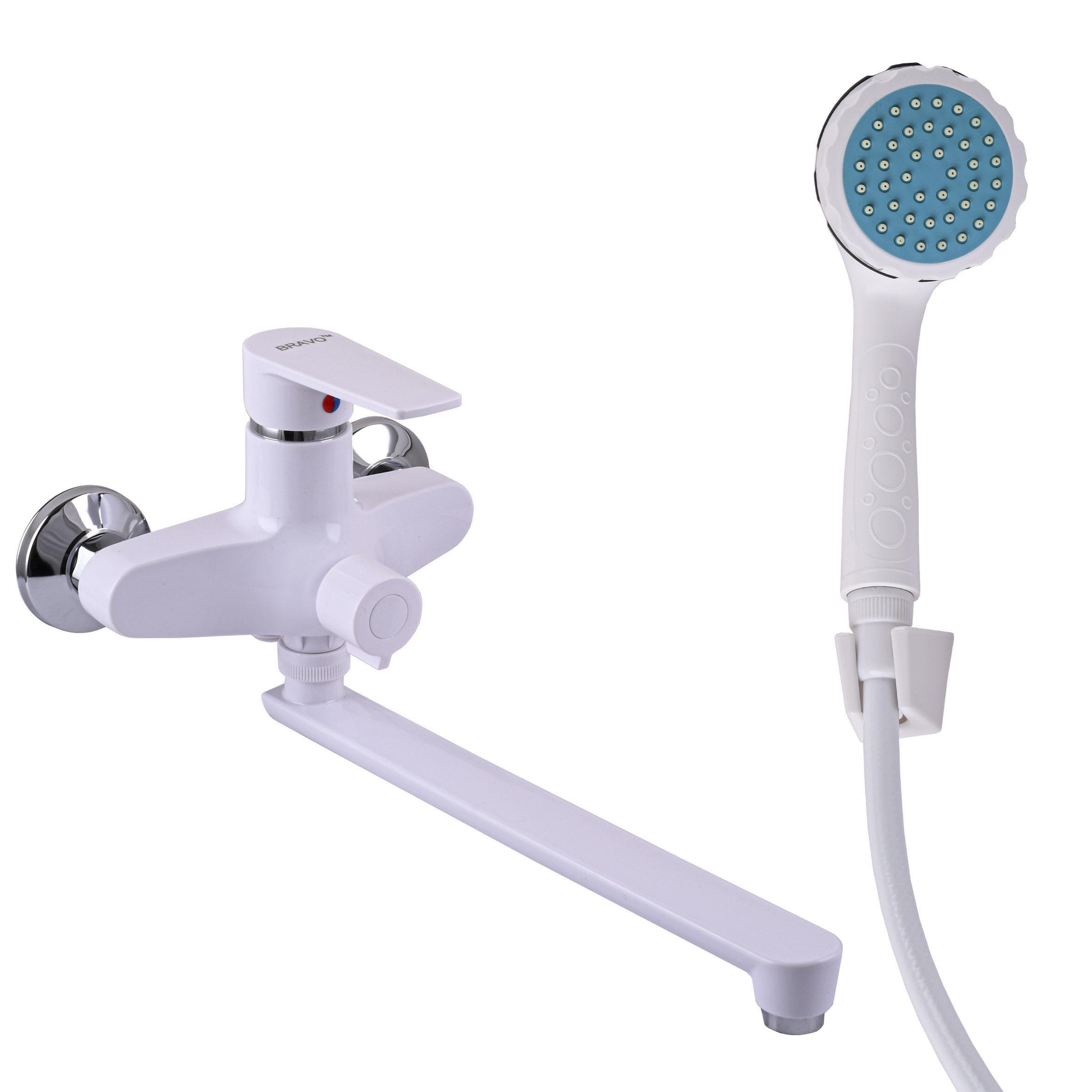 Смеситель для ванны Bravo Белый (24358)