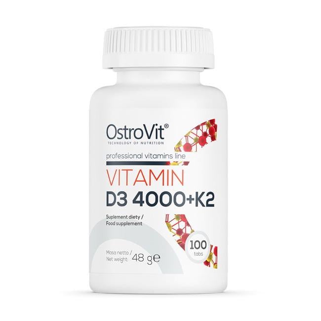 Вітамін D3 4000 МО + K2 MK-7 OstroVit Vitamin D3 4000 + K2 100 табл.