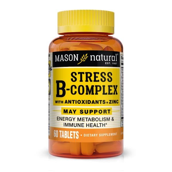 Комплекс Mason Natural Stress B-Complex с антиоксидантами и цинком 60 таблеток (000021156)