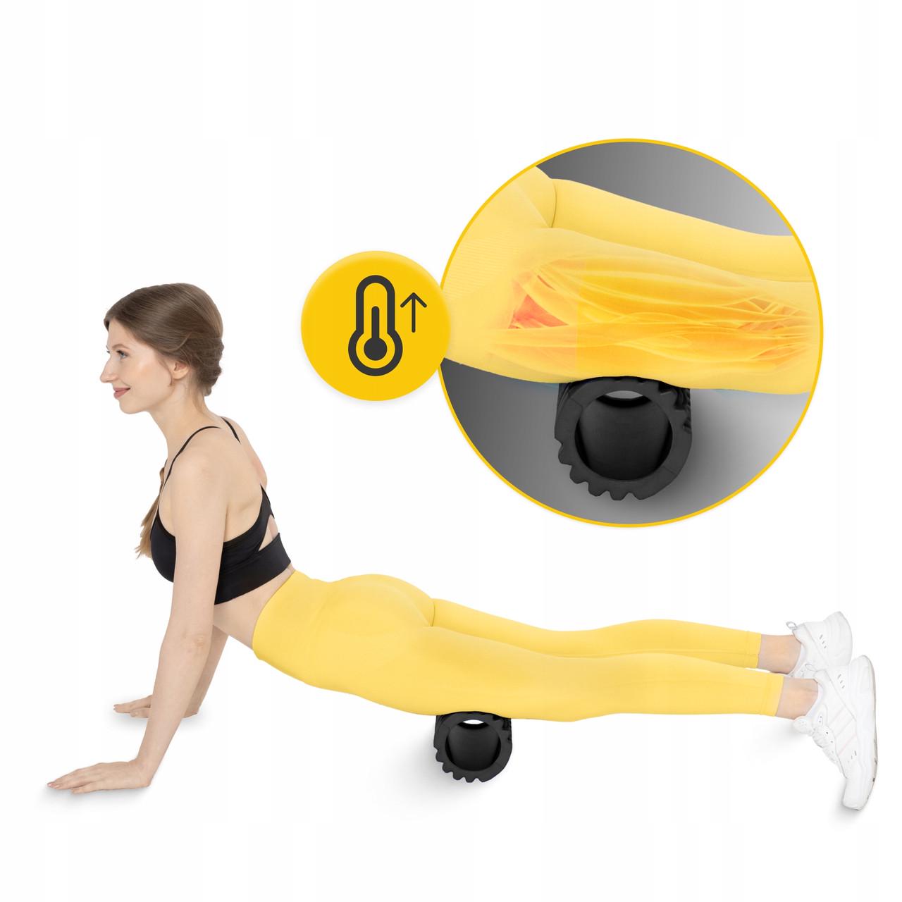 Ролик масажний 4FIZJO 33x14 см Black (P-5907222931004) - фото 2 Ролик масажний 4FIZJO 33x14 см Black (P-5907222931004) - фото 2