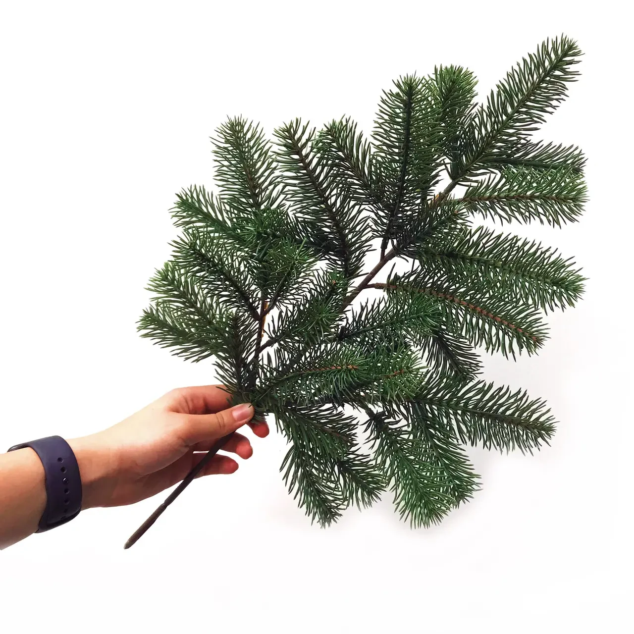 Ветка из искусственной хвои декоративная HVOYA Premium 53 см Зеленый