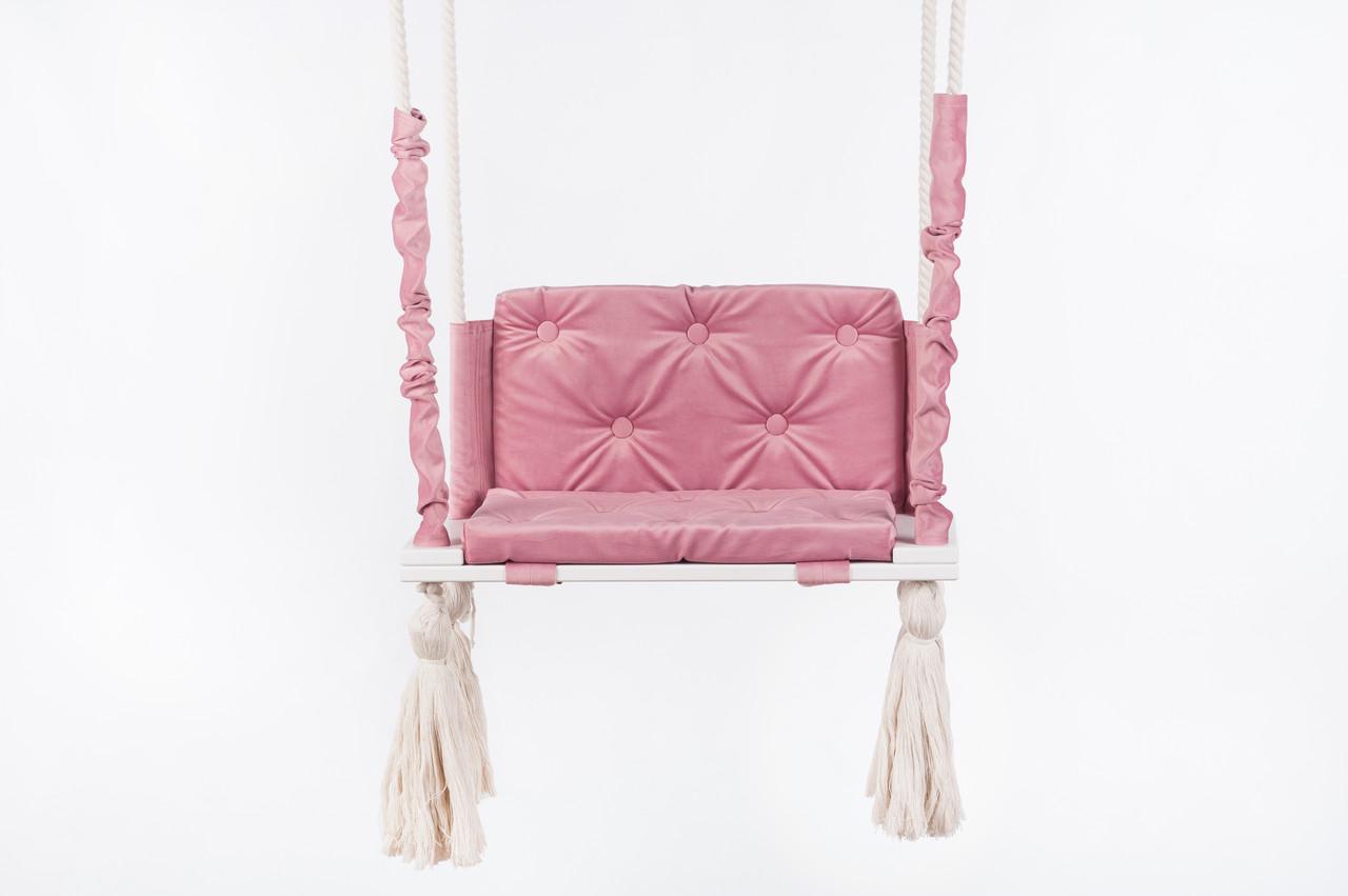 Підвісна гойдалка DUO для будинку від 3х років до 60 кг Рожевий