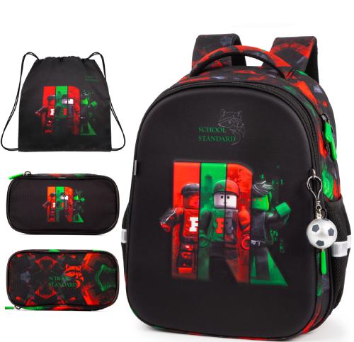 Ортопедический школьный рюкзак 3 в 1 для мальчика School Standard 38х30х18 см с Роблокс для младших классов (Full 170-80)