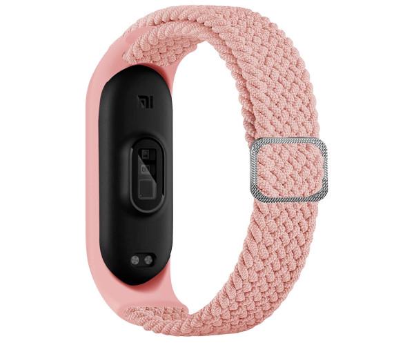 Ремешок для Xiaomi Mi Band 3/4/5/6/7 Elastic adjustment Pink Ремешок для Xiaomi Mi Band 3/4/5/6/7 Elastic adjustment Pink