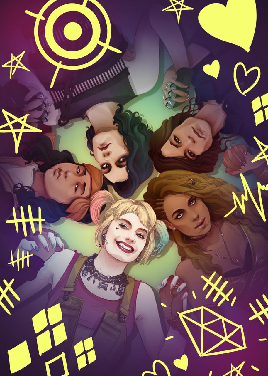 Картина GeekLand Хищные птицы фан рисунок Birds of Prey
