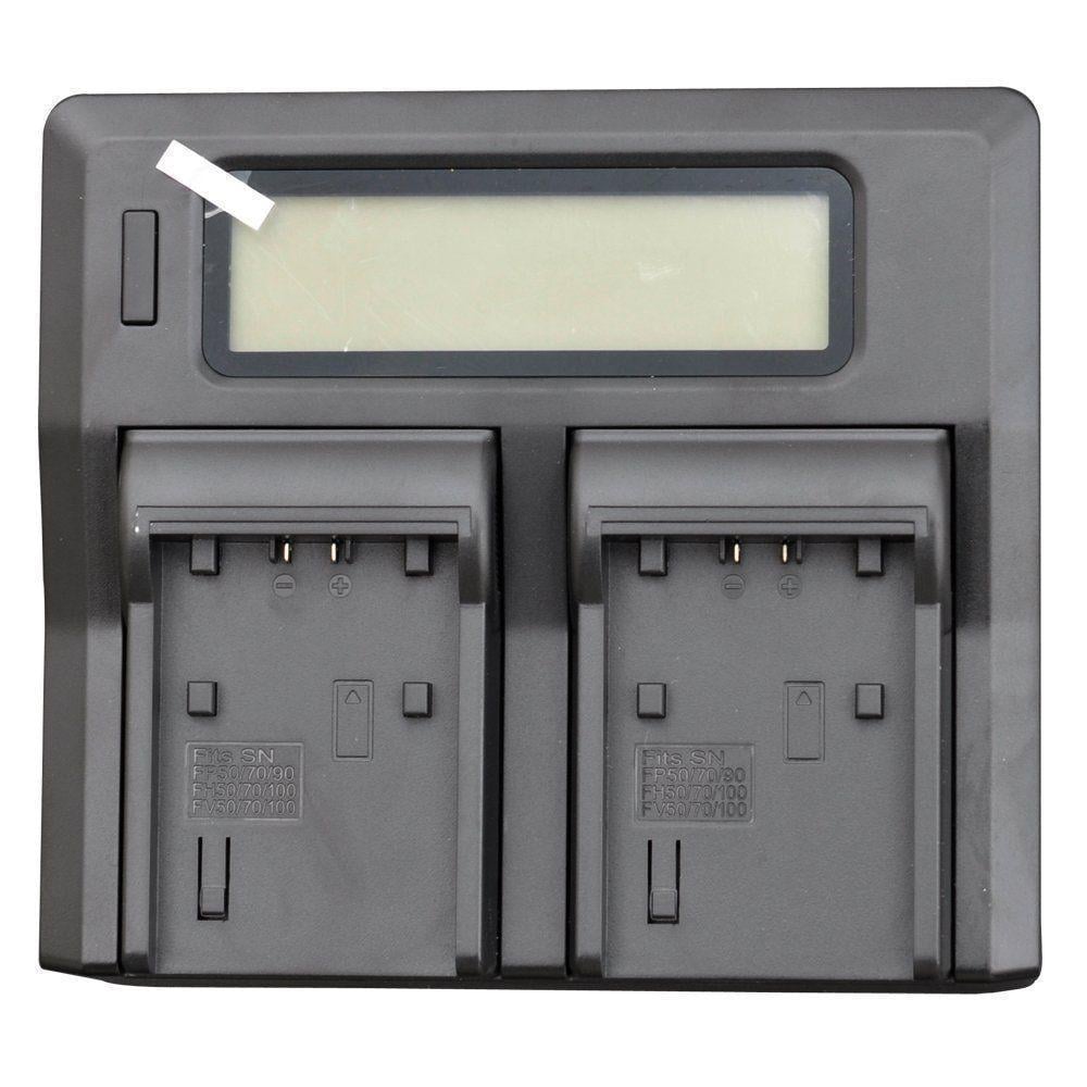 Зарядное устройство Alitek LCD Dual для 2х аккумуляторов Sony NP-FV100/FV70/FV50/NP-FH100/FH50/FH40/NP-FP90