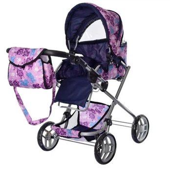 Коляска-трансформер для ляльок з переноскою для ляльок Melogo 9333/014/9119 Синій з ліловим (263302)
