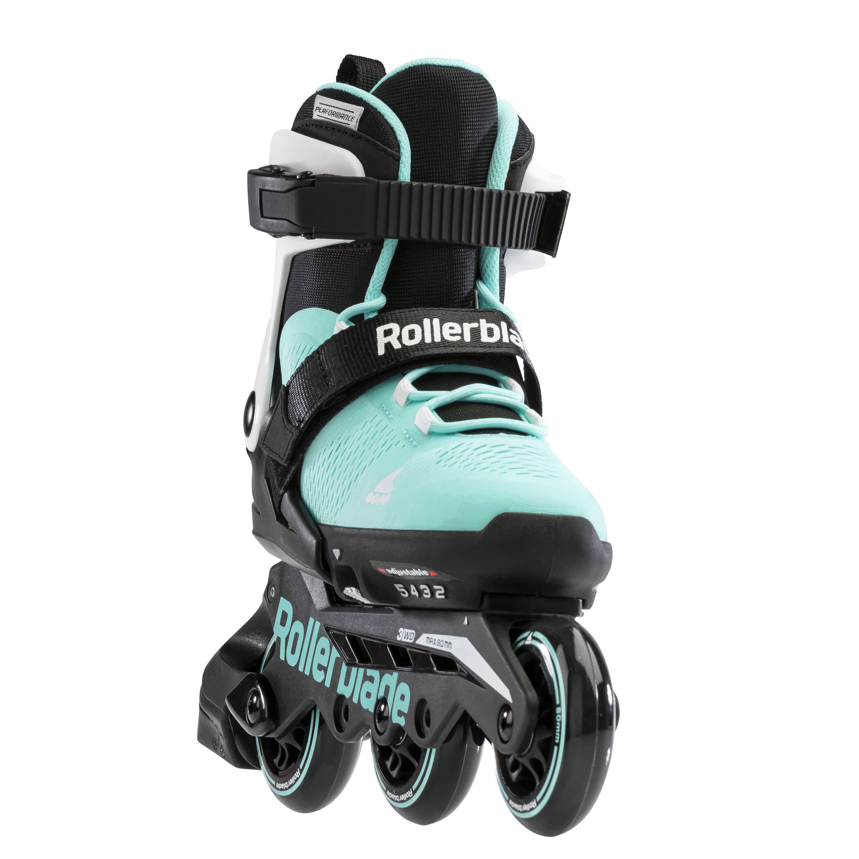 Дитячі ролики Rollerblade Microblade 3wd Aqua р. 28-32 Чорно-блакитний - фото 4