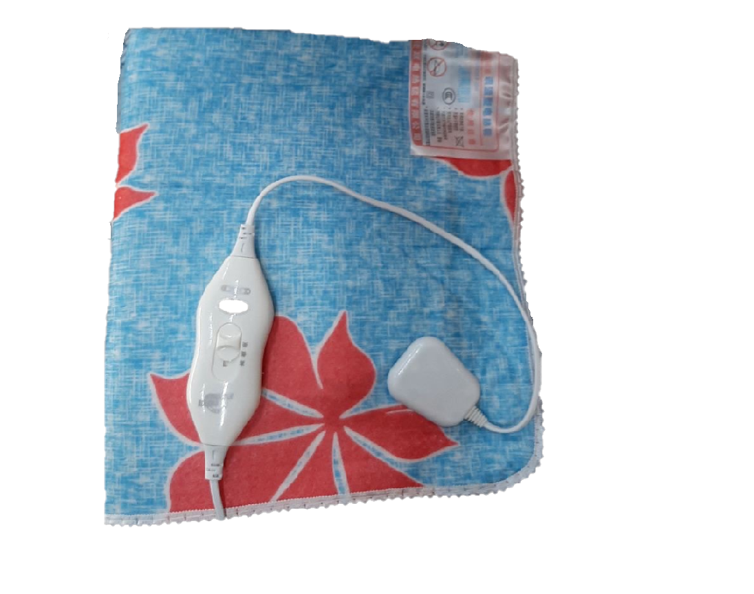 Електропростирадло із зносостійкої байки ковдра з підігрівом electric blanket 150х70 см Блакитний + силіконові кришки плівки Stretch and Fresh 4 шт.