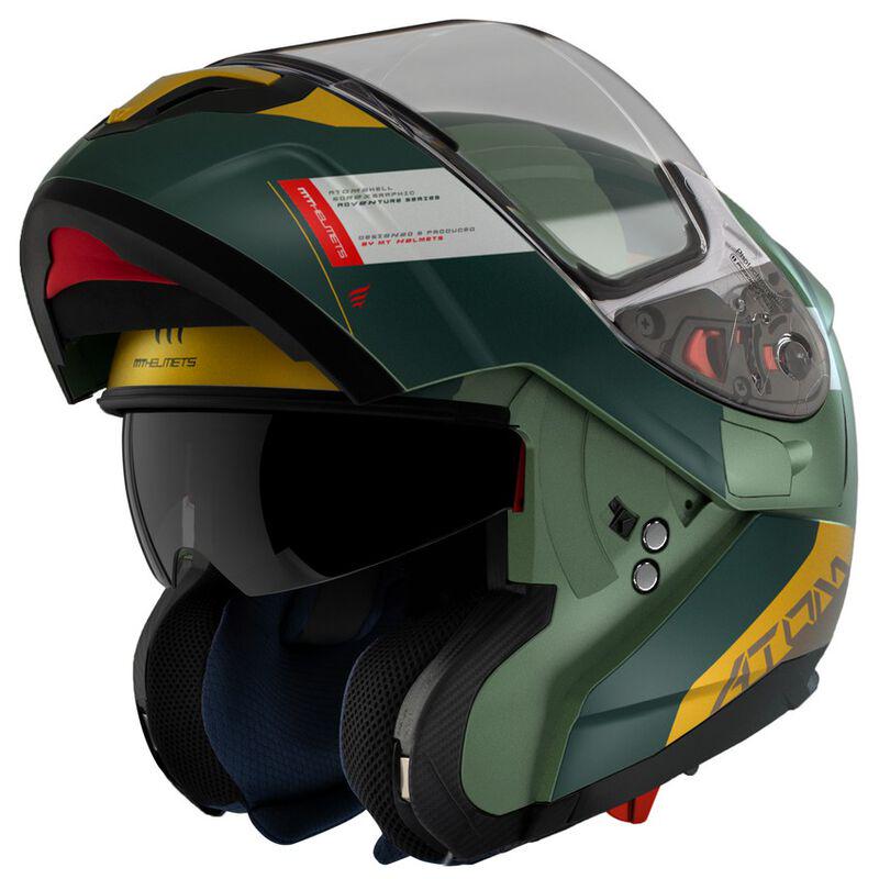Мотошлем MT HELMETS ATOM SV Gorex C6 S Matt Green (25165)