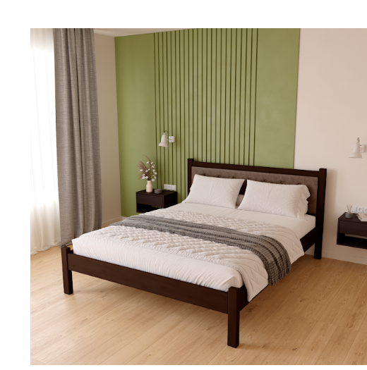 Ліжко з м'яким узголів'ям двоспальне 1600х2000х400 мм Горіх темний/Кавовий (E-1) Ліжко з м'яким узголів'ям двоспальне 1600х2000х400 мм Горіх темний/Кавовий (E-1)