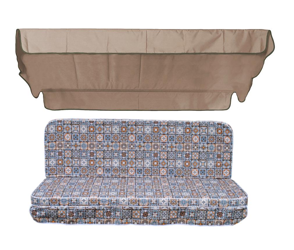 Комплект подушек для качелей eGarden Ceramica 170x110x6 тент 120x200 Кофейный Комплект подушек для качелей eGarden Ceramica 170x110x6 тент 120x200 Кофейный