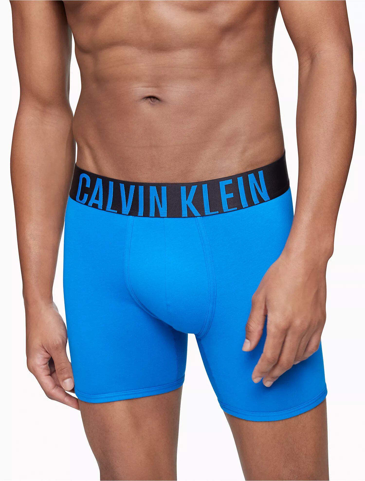 Набор трусов боксеры Calvin Klein 3 шт. M Синий (CK-056) - фото 4