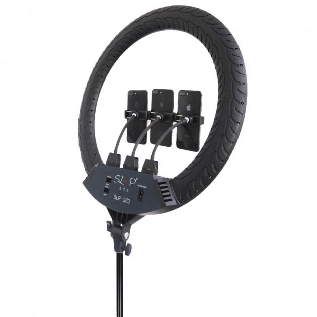Кольцевая лампа XPRO Live Light AV550 360° светодиодная с рассеивателем/пультом/чехлом/держателями для телефона 55 см (228980677_102554_SLPG63)
