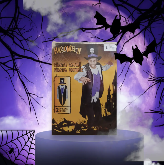 Костюм на Хэллоуин мужской Зомби Пират L Разноцветный (680080-L) - фото 3 Костюм на Хэллоуин мужской Зомби Пират L Разноцветный (680080-L) - фото 3