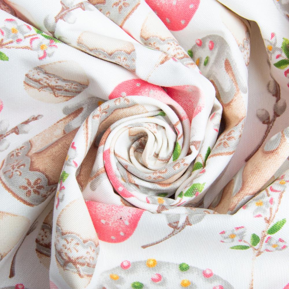 Ткань декоративная для скатертей Freedom Пасха Пудровый (24947)