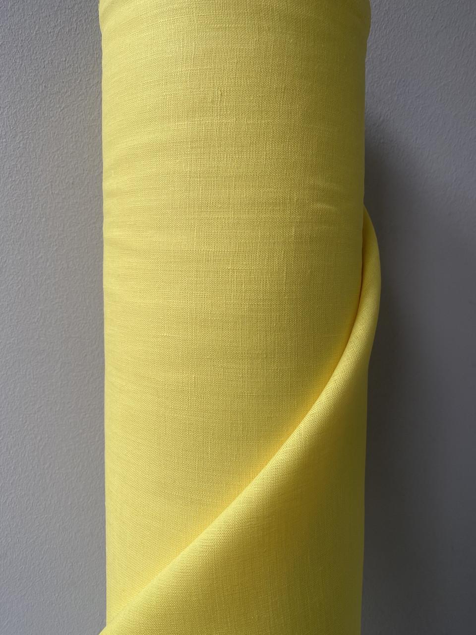 Тканина LINEN PLUS 100% льон 143 см 1490 Лимонний - фото 3 Тканина LINEN PLUS 100% льон 143 см 1490 Лимонний - фото 3