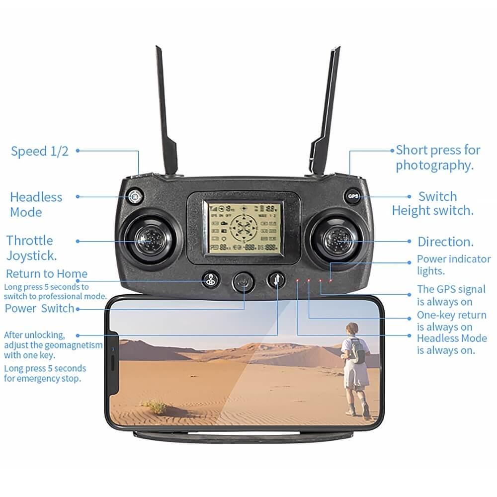 Квадрокоптер JJRC X16 с 6K и HD камерами Gray (d042) - фото 6 Квадрокоптер JJRC X16 с 6K и HD камерами Gray (d042) - фото 6