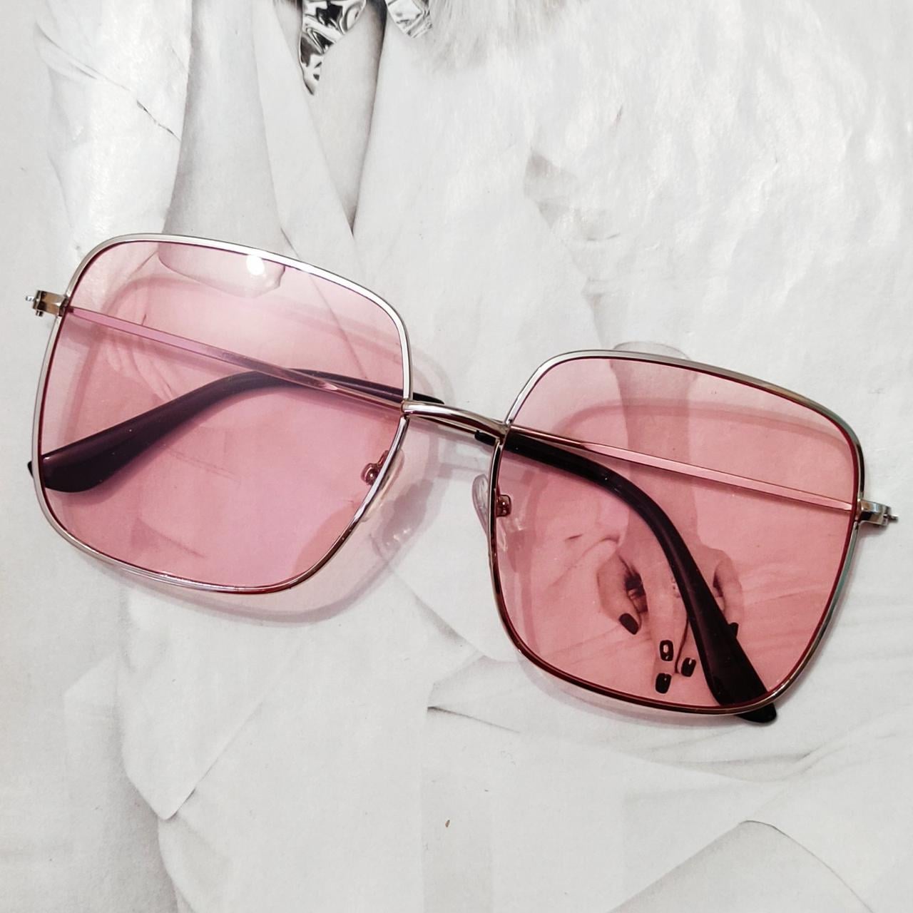 Очки женские большой квадрат Розовый