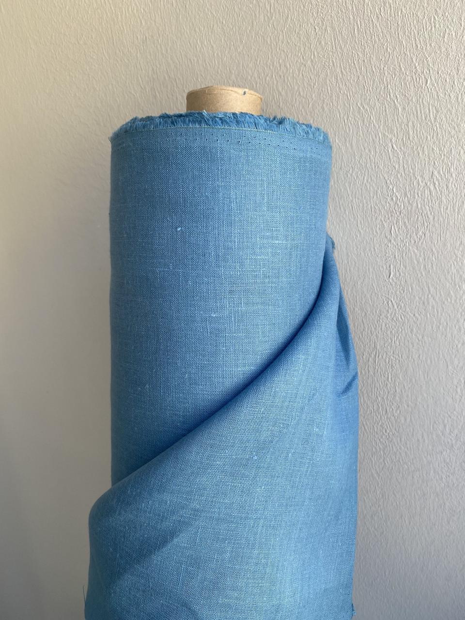 Ткань костюмная LINEN PLUS 100% лен 150 см 1586 Голубой - фото 2 Ткань костюмная LINEN PLUS 100% лен 150 см 1586 Голубой - фото 2