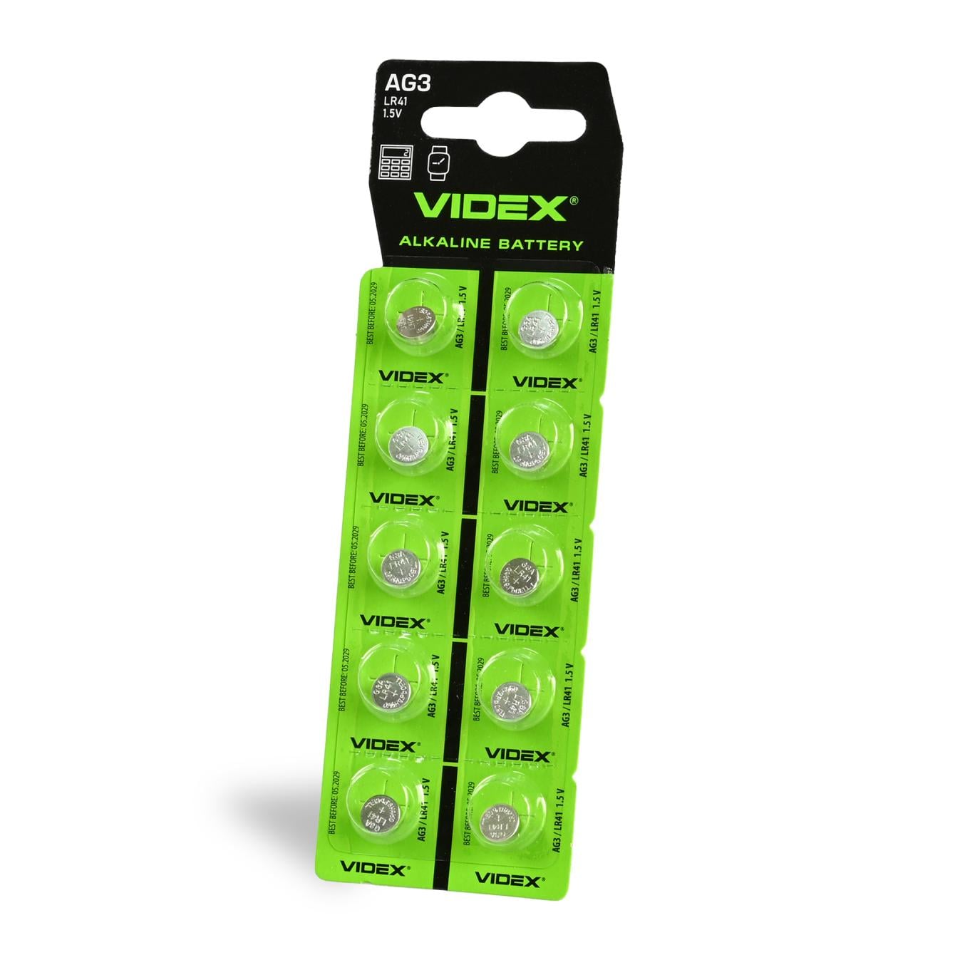 Батарейка Videx AG3 LR41 Alkaline блістер (34119840)