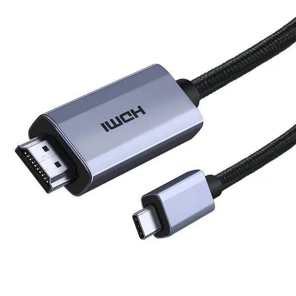 Кабель 4K 60Hz Type-C to HDMI 2 м Черно-серый (TH001)